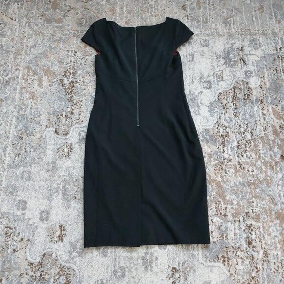 Le Chateau Black Dress Square Neck Back Zipper Closure Size M - Picture 9 of 11